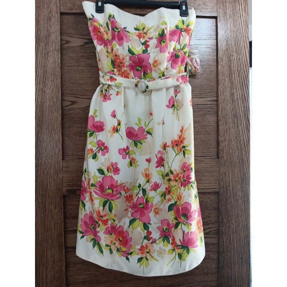 after six dress satin sample gorgeous size 8 new w-belt party dress msrp 369 A13